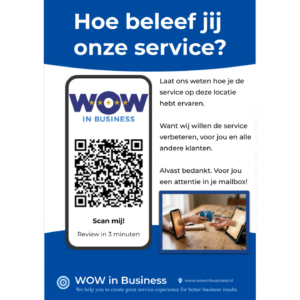 Poster (A4, kleur) Hoe beleef jij onze service?